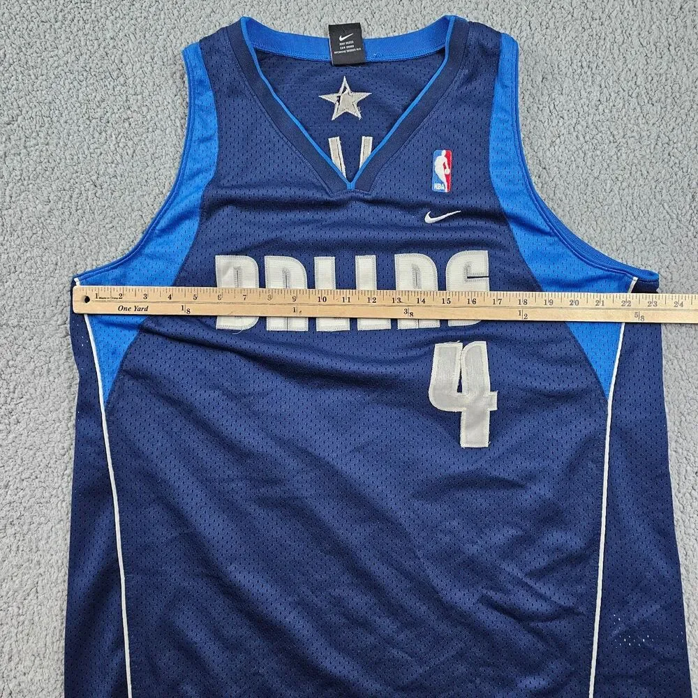 Nike Dallas Mavericks Jersey Mens XL +2 Length Blue Finley #4 NBA Basketball VTG